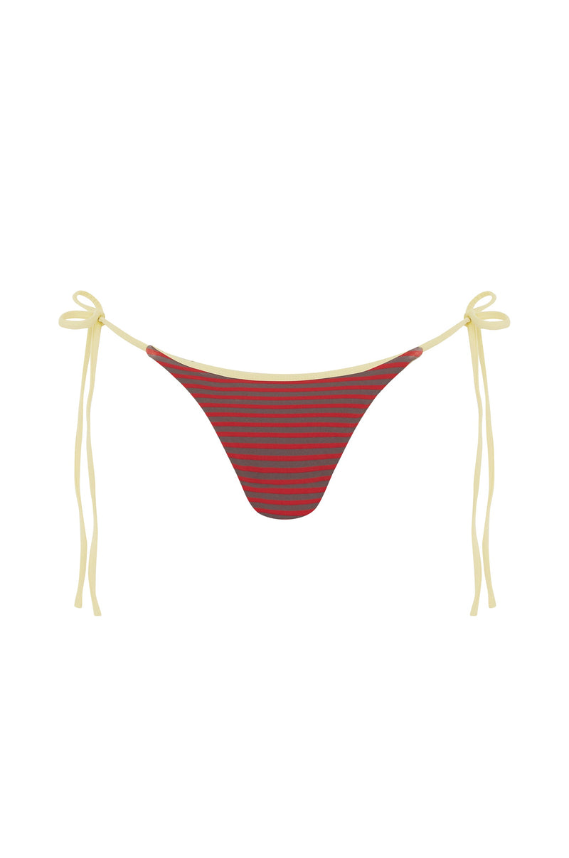 Juni Bikini Bottom | Red Stripe