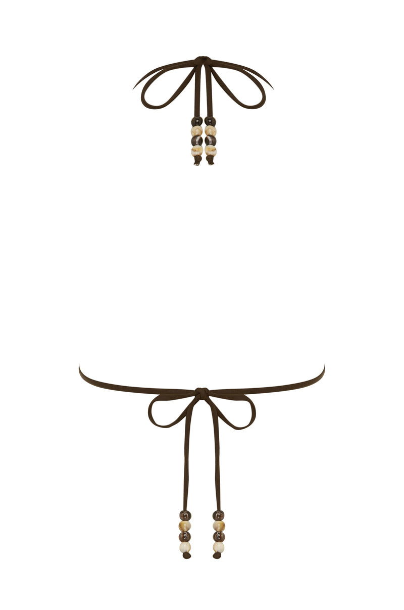 Juni Bikini Top | Brown Bloom